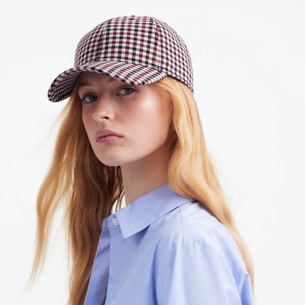 NWT Madewell Houndstooth Baseball Hat